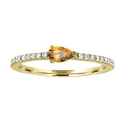 My Story The Layla Ring in Citrine 14K White Gold