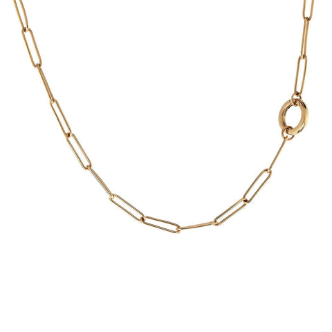 Heather B Moore 3.8mm Gold Link Round Clip Chain