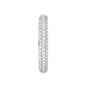 3 Row Diamond Pave Hoop Earrings (1-1/3tcw)