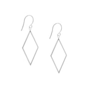 Open Diamond-Shaped Dangle Earrings