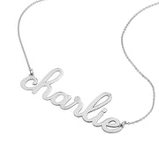 7mm Doodle Nameplate Necklace