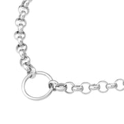 Charm-Ready Hollow Rolo Chain Adj. Necklace