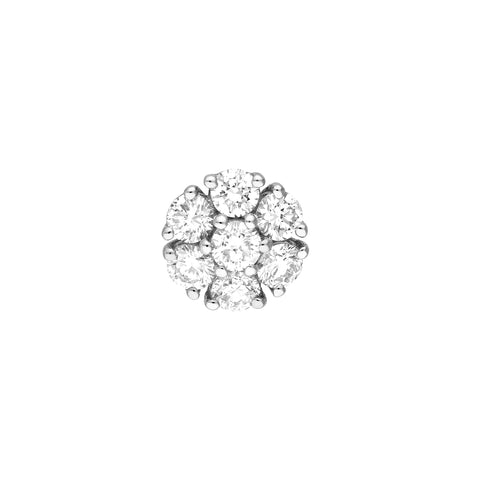 1tcw Diamond Cluster Stud Earrings