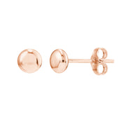 4.5mm Flat Round Pebble Stud Earrings