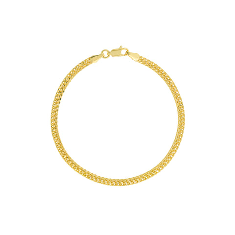 2 Row Hollow Wheat Chain Bracelet