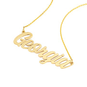 5mm Script Font Nameplate Necklace