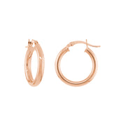 3mm x 20mm Polished Hoop Earrings