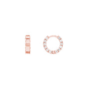 1/2tcw Diamond 10mm Hoop Earrings