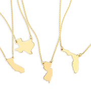 States Plain Map Necklace