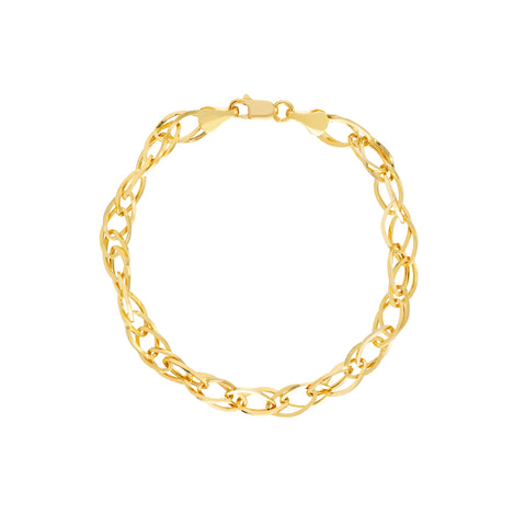 Square Wire Hollow Link Bracelet