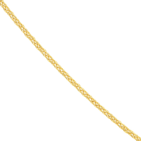 1.25mm Square Wheat Chain with Lobster Lock