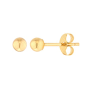 3mm Polished Ball Stud Earrings