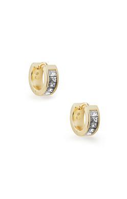 Kendra Scott Jack Huggie Earring Gold White Crystal
