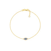 Mini CZ Evil Eye Adjustable Bracelet