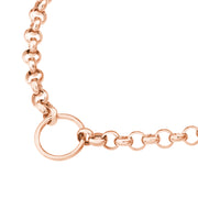 Charm-Ready Hollow Rolo Chain Adj. Necklace