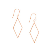 Open Diamond-Shaped Dangle Earrings