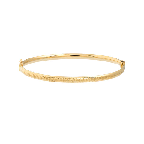 Diamond-Cut Tube Hinged Bangle