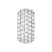 5 Row Pave Diamond Paper Clip Huggies (7/8tcw)