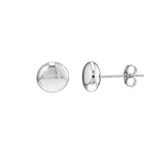 7.0mm Flat Round Pebble Stud Earrings