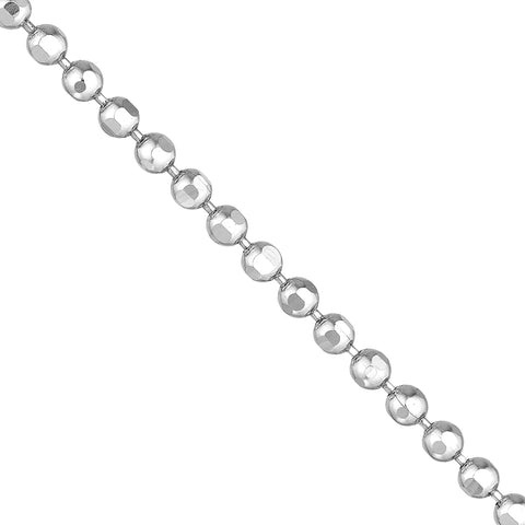 Diamond-Cut Bead Choker Chain