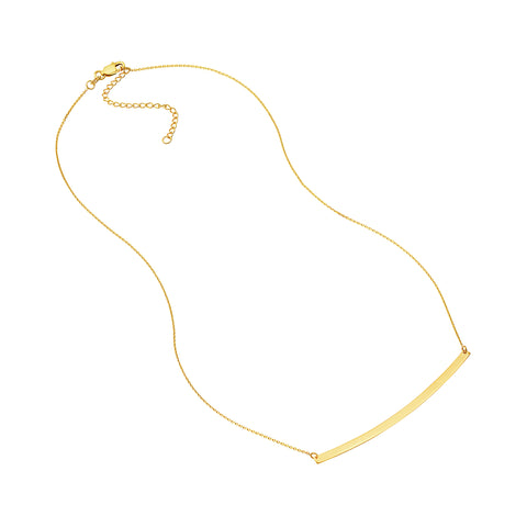 Thin Curved Bar Adjustable Necklace