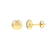 7.0mm Flat Round Pebble Stud Earrings