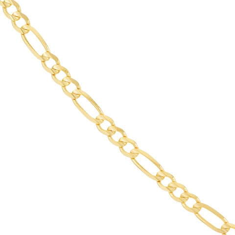 3.9mm Light Concave Figaro Chain with Lobster Lock