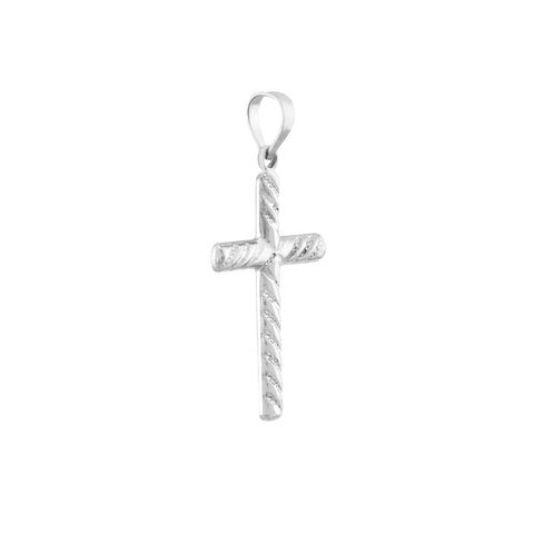 17mm Twisted Design Cross Pendant