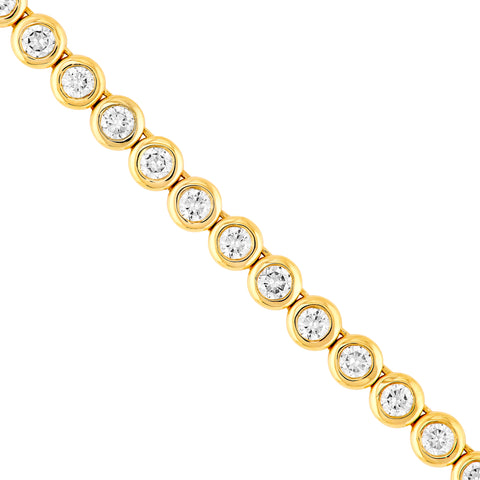 Bezel Set Diamond Necklace (4tcw)