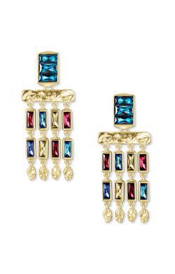 Kendra Scott Jack Small Statement Earring Gold Multicolor Crystal