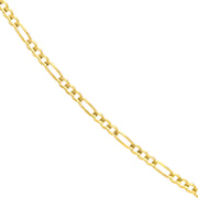 2.85mm Light Concave Figaro Chain with Lobster Lock