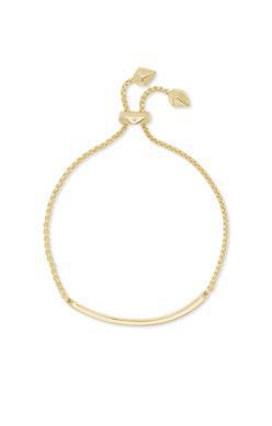 Kendra Scott Jack Adjustable Chain Bracelet Gold White Crystal