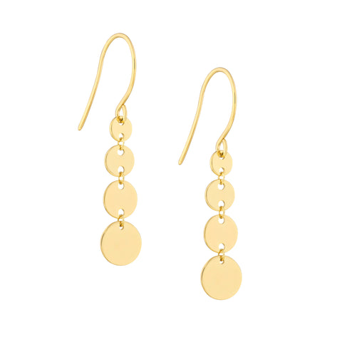 Graduated Disc Dangle Earrings