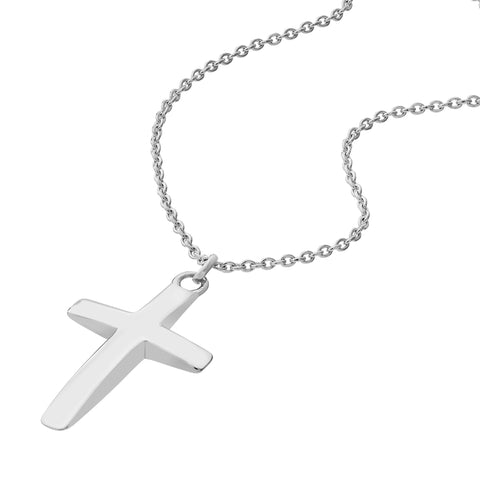 Curved Cross Adjustable Necklace