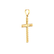 17mm Twisted Design Cross Pendant