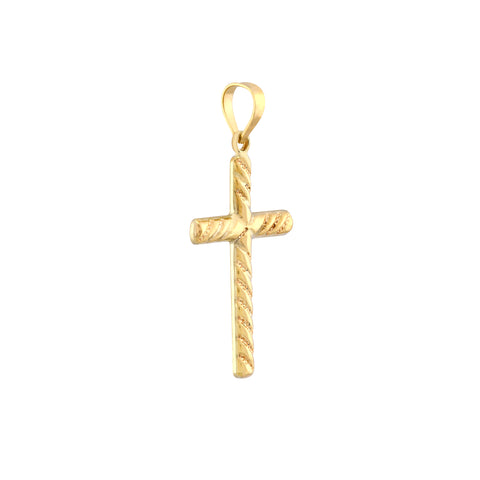 17mm Twisted Design Cross Pendant