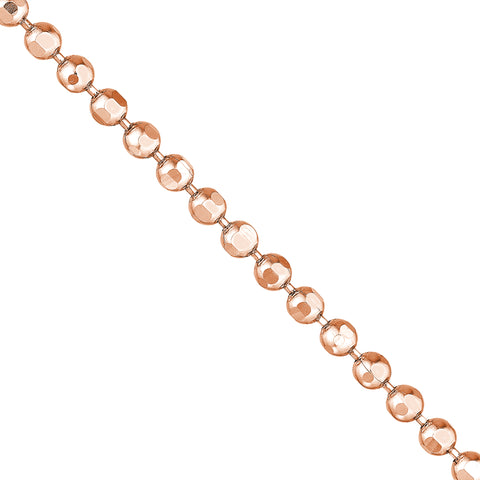 Diamond-Cut Bead Choker Chain