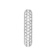 3 Row Pave Diamond Paper Clip Huggies (1tcw)