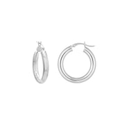 25mm x 4mm Polished Hoop Earrings