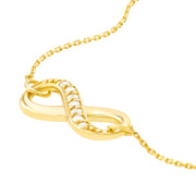 Infinity Adj. Necklace with 1/15tcw Diamond