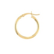 2mm x 20mm Polished Hoop Earrings