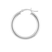 3mm x 25mm Polished Hoop Earrings