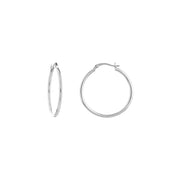 2mm x 30mm Polished Hoop Earrings