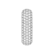 5 Row Pave Diamond Paper Clip Earrings (1-1/2tcw)