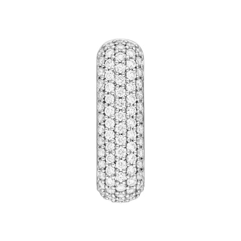 5 Row Pave Diamond Paper Clip Earrings (1-1/2tcw)