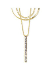 Kendra Scott Jack Multi Strand Necklace Gold White Crystal