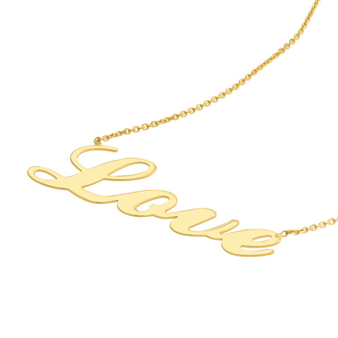 Cursive Love Adjustable Necklace