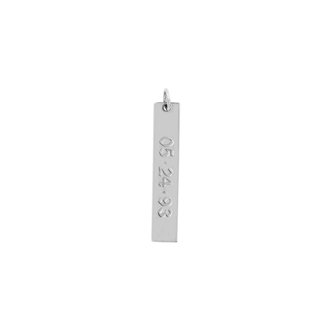 Medium Vertical Bar Engravable Charm