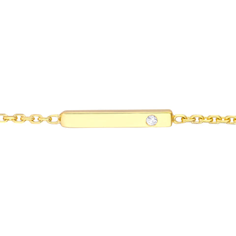 Staple Bar with Diamond Adjustable Choker