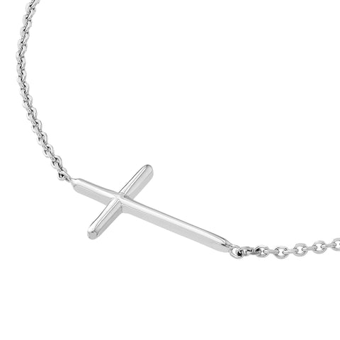 E2W Mini Cross Adj Necklace